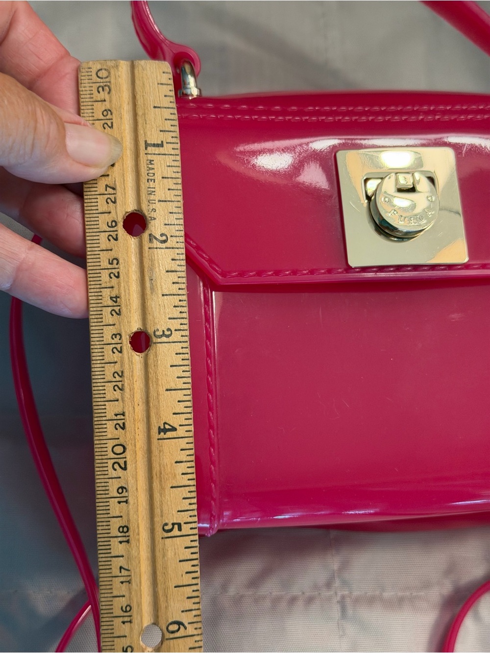 Furla Hot Pink Jelly Crossbody Bag EUC
With free Furla Bag Charm - Picture 9 of 16